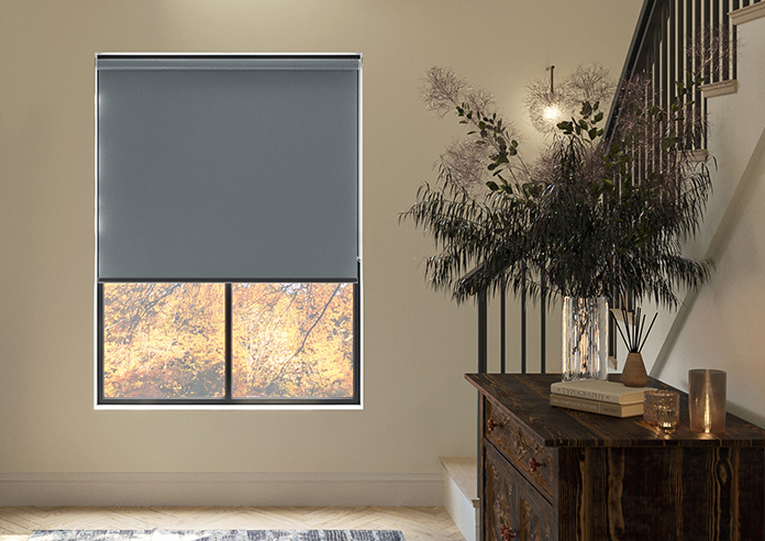 Levant (FR Blackout), Steel Grey - Twist&Fit Roller Blind - Image 3